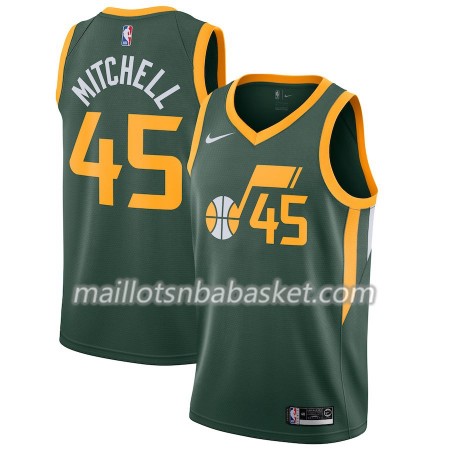 Maillot Homme Utah Jazz Donovan Mitchell 45 2018-19 Nike Vert Swingman Maillot Homme Utah Jazz Donovan Mitchell 45 2018-19 Nike Vert Swingman